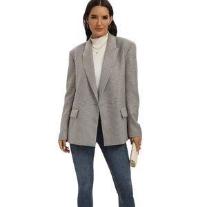 TRNY Oversized Relaxed Fit Mini Multi Colored Houndstooth Blazer Size M